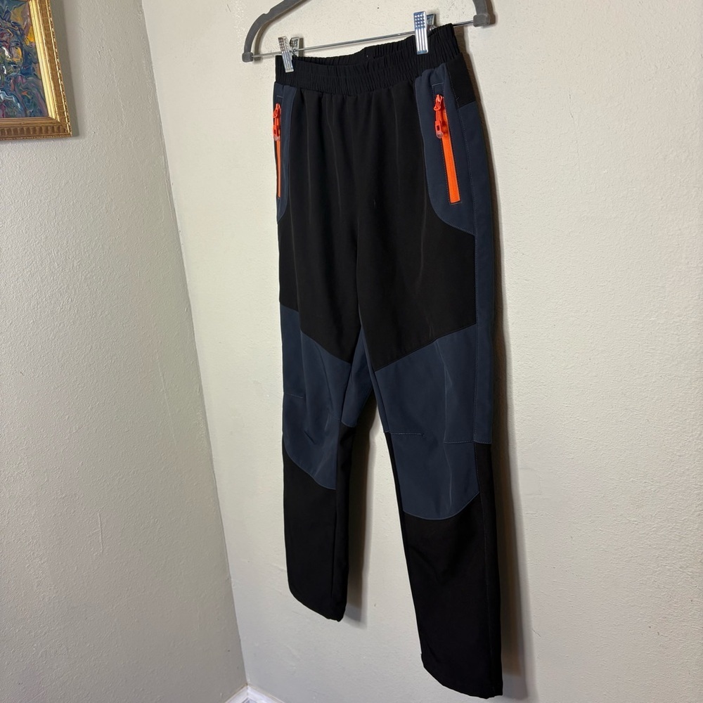 Boys Black and Gray Winter Pants with Orange Accents Size Large (14/16) - Picture 2 of 6